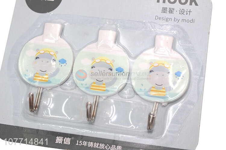 Popular Cartoon Pattern Sticky Hook Household Durable Wall Hooks