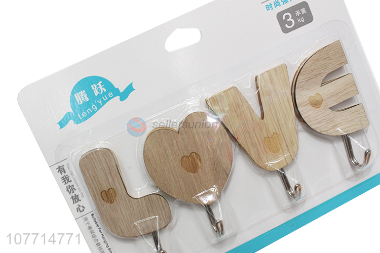 Wholesale 4 Pieces Household Lovely Sticky Hook Wall Hooks