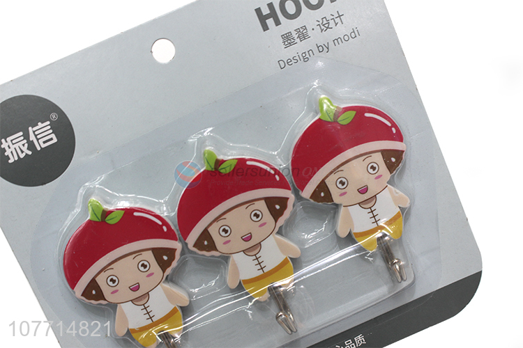 New Design 3 Pieces Self-Adhesive Hook Cartoon Sticky Hook