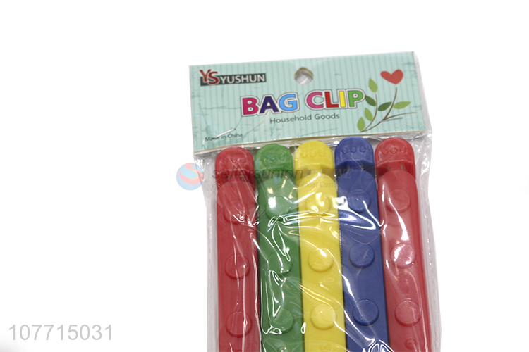 New Design Colorful Plastic Bag Clips Household Sealing Clips Set