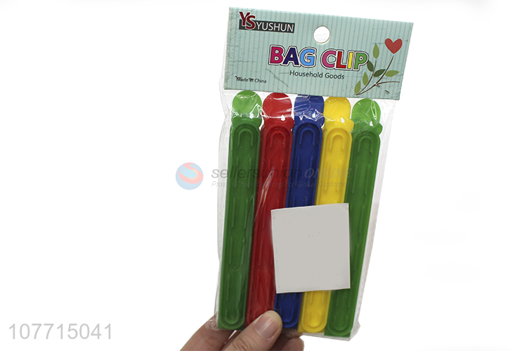 Good Quality 5 Pieces Plastic Bag Clips Food Storage Sealing Clips