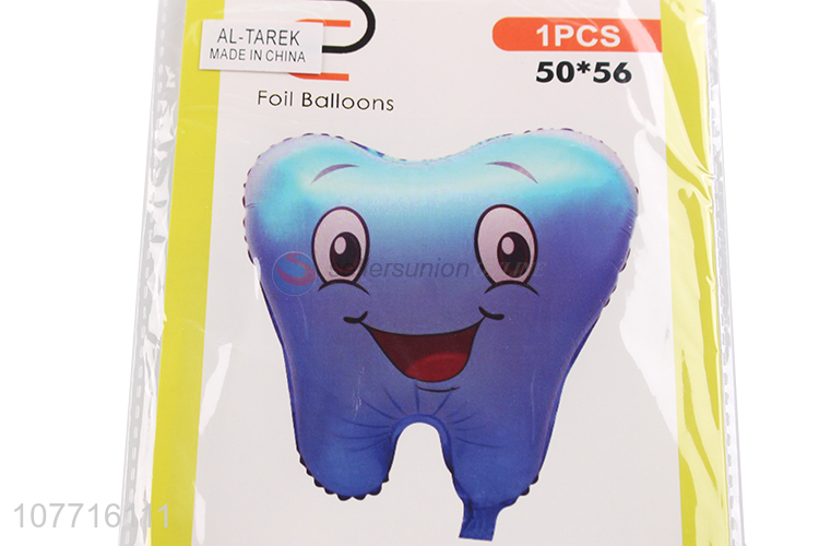 Wholesale holiday decoration balloon teeth aluminum film balloon