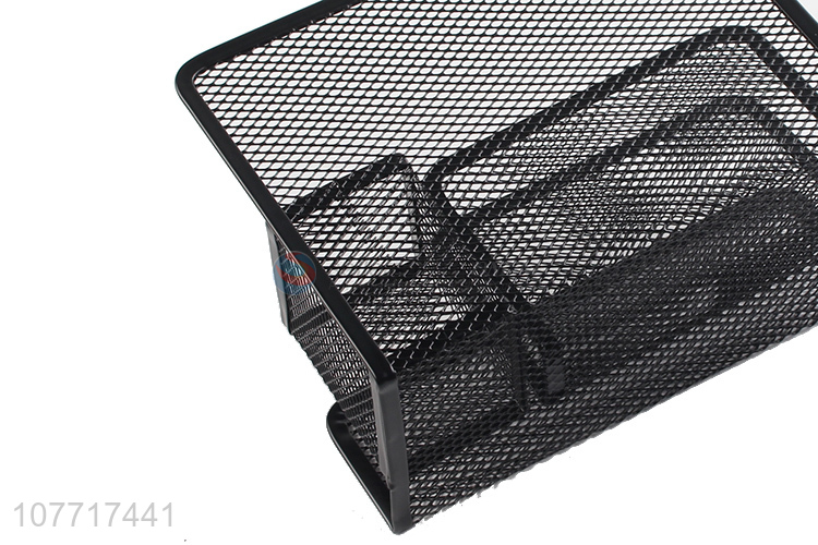 New design desktop storage basket with pen holder integrated file holder