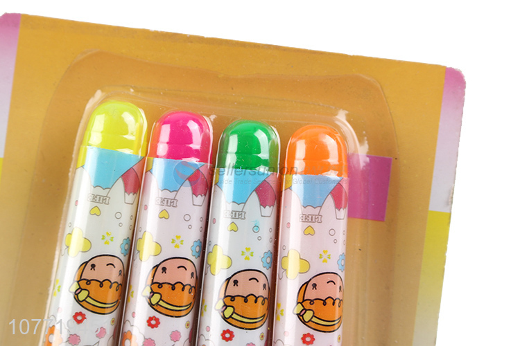 Popular 4 Pieces Cartoon Printing Highlighter Marker Set For Sale