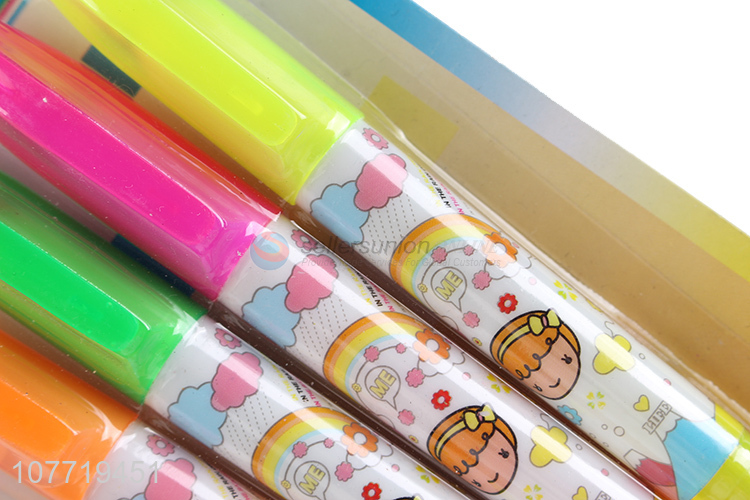 Popular 4 Pieces Cartoon Printing Highlighter Marker Set For Sale