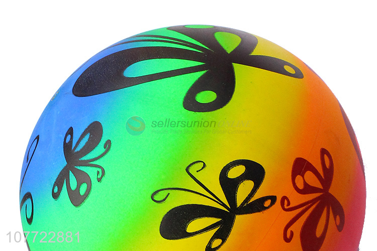 New PVC toys thickened rainbow ball beach racket ball for children