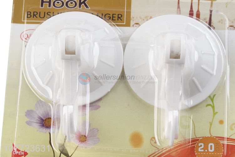 Most popular 2 pieces removable vacuum sucker hook plastic material