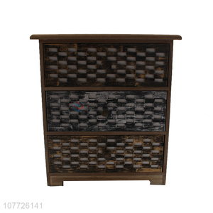 New Design Mini Wooden Three Drawer Storage Cabinets