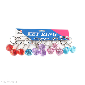 Hot products crystal diamond key chain fashionable clear acrylic key chain