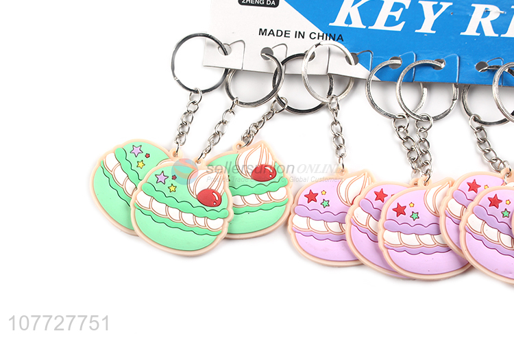 Recent products soft hamburger key chain pvc key chain bag pendant