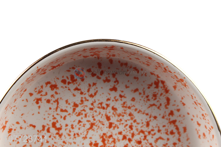 Popular simple white background orange inkjet flavored dish