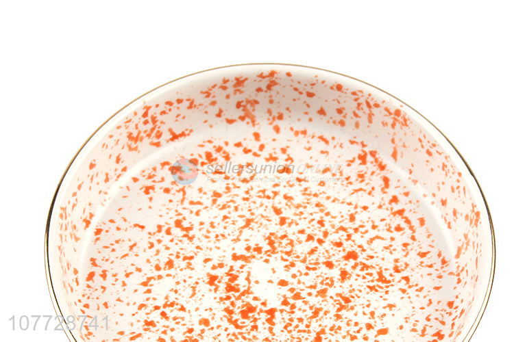 Popular simple white background orange inkjet flavored dish