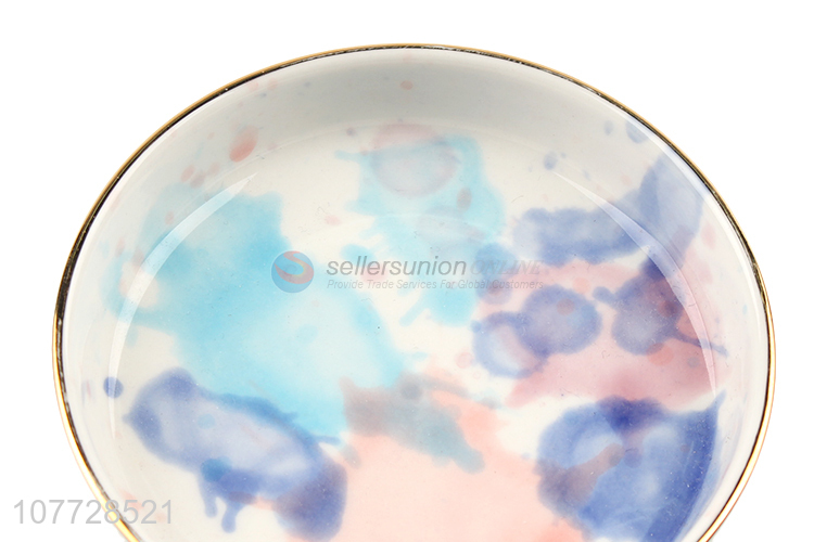 Hot selling smudge pattern household dishes porcelain dishes