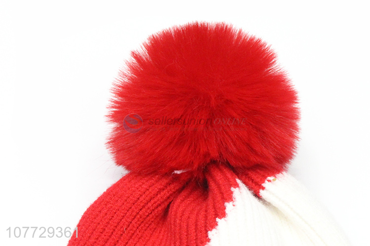 Factory price kids winter pompom hat toddler boys beanie cap