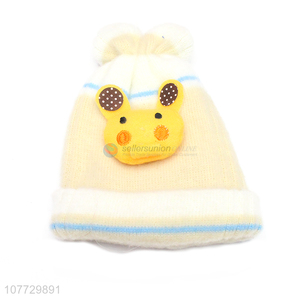 Most popular cartoon giraffe kids winter cap knitted beanie hat