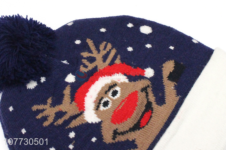 Hot products toddler winter knitting hat children Christmas beanie