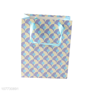 Hot sale birthday gift bag geometric figure white card gift bag