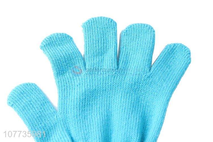 New design blue children soft knitted gloves for sale