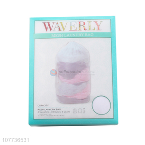 High quality large capacity household mesh drawstring laundry bag