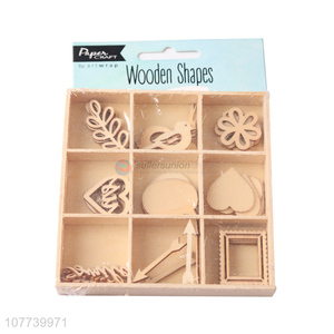 Wholesale handmade products accessories DIY wooden decorative pieces