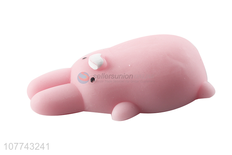 Low price pink rabbit shape decompression toy slow rebound toy