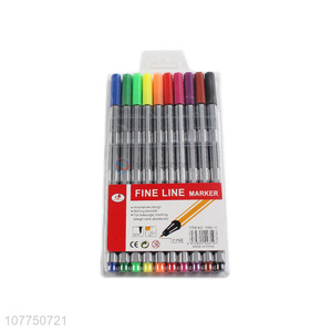 Promotional 10 colors fine line markers fine line pens