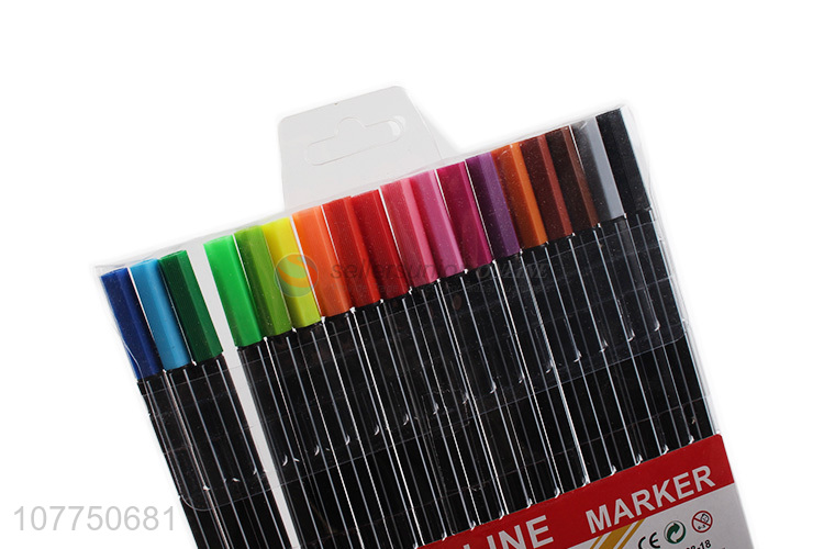 High quality 18 colors fine liner pen waterproof marker