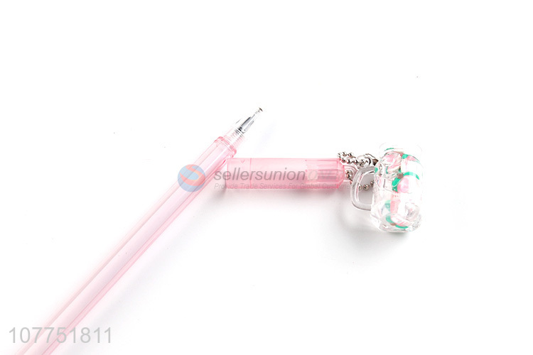 Hot selling cup pendant gel ink pen kawaii cartoon gel pens