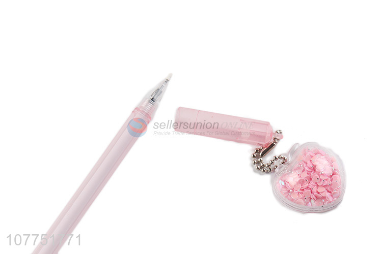 Best selling heart pendant gel ink pen kawaii cartoon gel pens