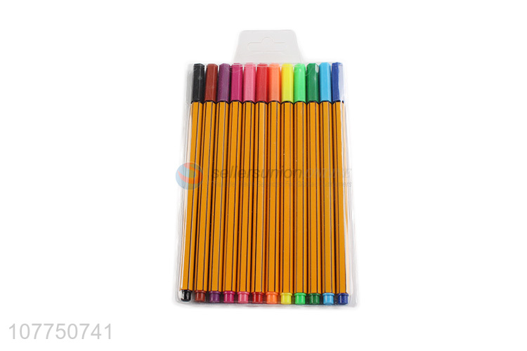 Good sale 12 colors fine liner pen waterproof marker