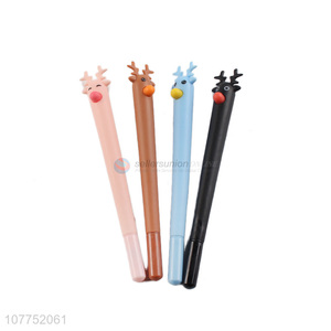 Best selling cute reindeer gel ink pen kawaii cartoon gel pens