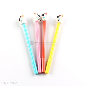 New arrival cartoon dog plastic gel ink pen student stationery