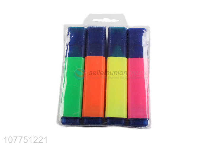 Low price 6 colors highlighter pens fluorescent pen set