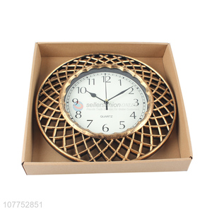 Hot selling European style pendant living room silent quartz wall clock