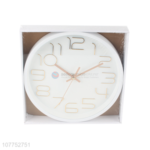 Simple creative round white background clock wall clock