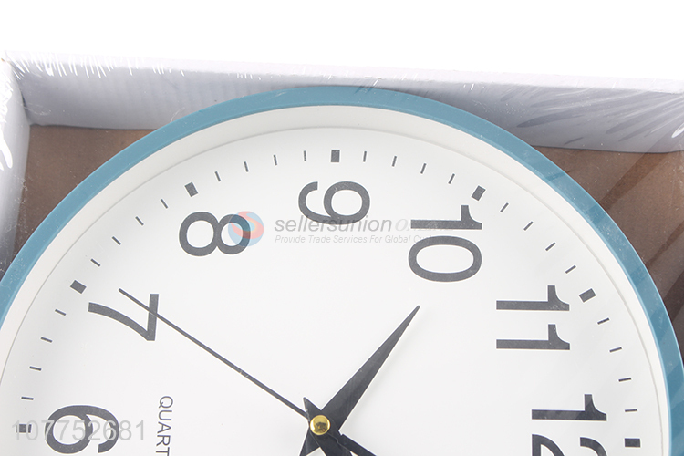 Hot sale round white background clock study wall clock