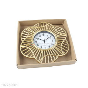 Creative design art flower type clock silent quartz wall clock