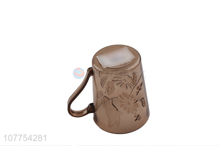 Wholesale Fashion Transparent Plastic Cup Tooth Mug Water Cup