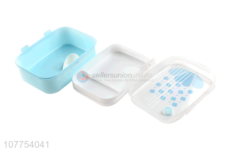 Simple Style Two Layers Lunch Box With Spoon Set Wholesale