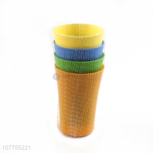 Fashion 4 Pieces Colorful Plastic Cup Juice Cup Drinking Cup