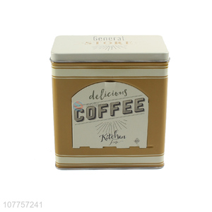 Fashion Style Coffee Can Storage Jar Fashion Tin Box