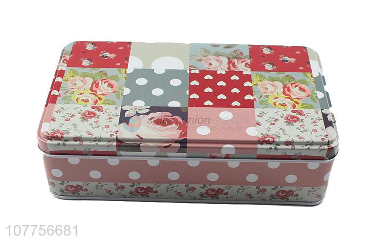 Fashion Printing Rectangle Tin Box Best Storage Box