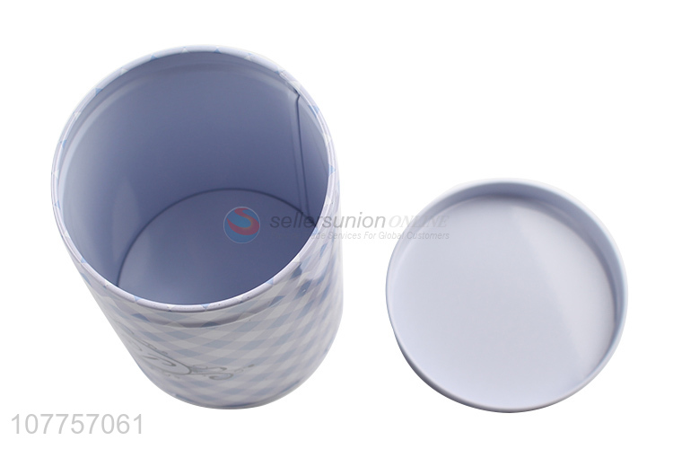 Hot Sale Cylindrical Tin Can Fashion Food Storage Box