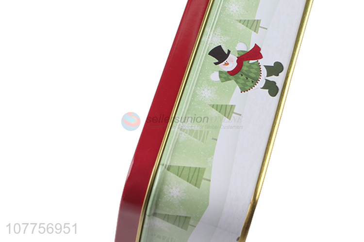 Promotional Christmas Decoration Square Tin Can Gift Box