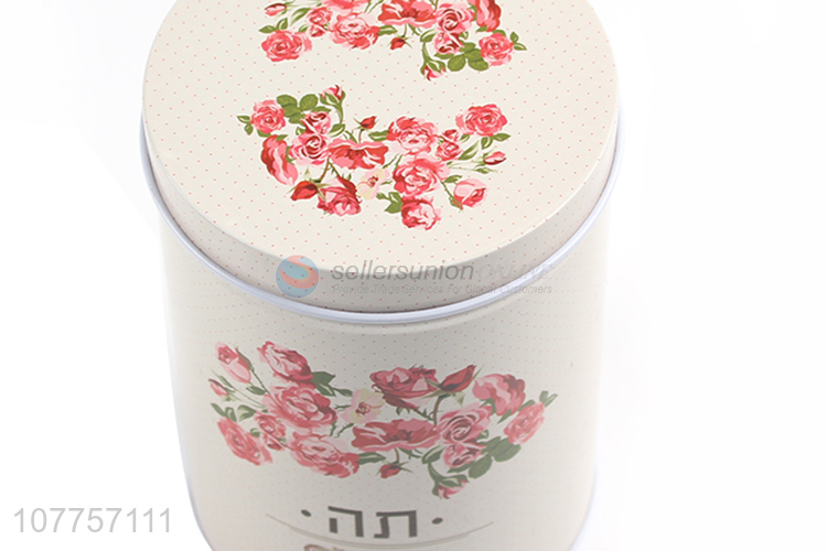 Popular Flower Pattern Tin Can Fashion Storage Box For Sale