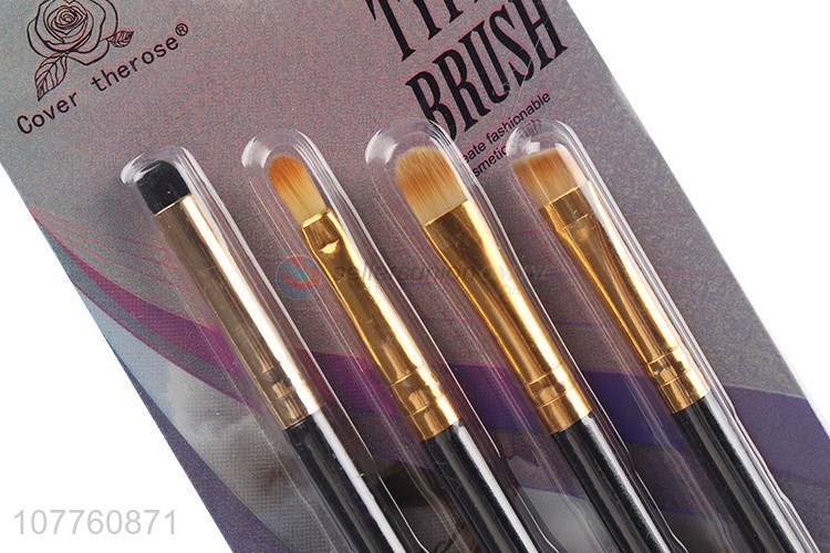 Unique Design 4 Pieces Double-Headed Eyebrow Brush Eye Shadow Brush Set