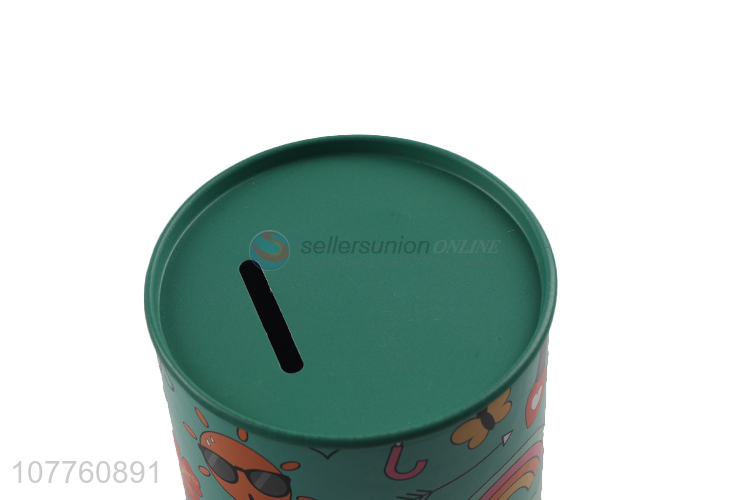 High quality children change storage box round paper card piggy bank