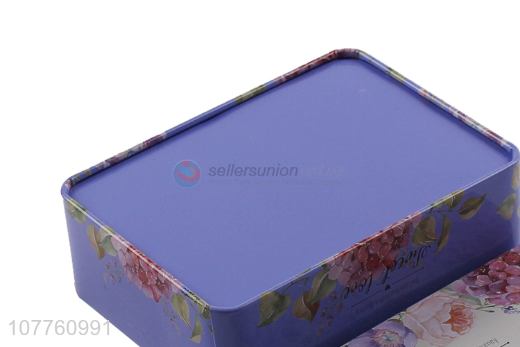 High quality tinplate storage box  rectangular printing candy box