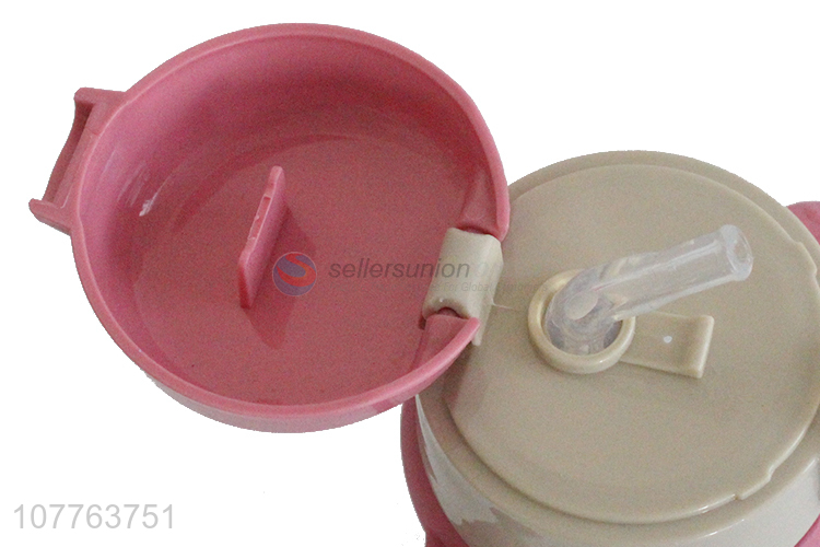 Recent products lovely children water bottle with straw and handles