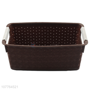 Wholesale large capacity plastic storage basket with handle